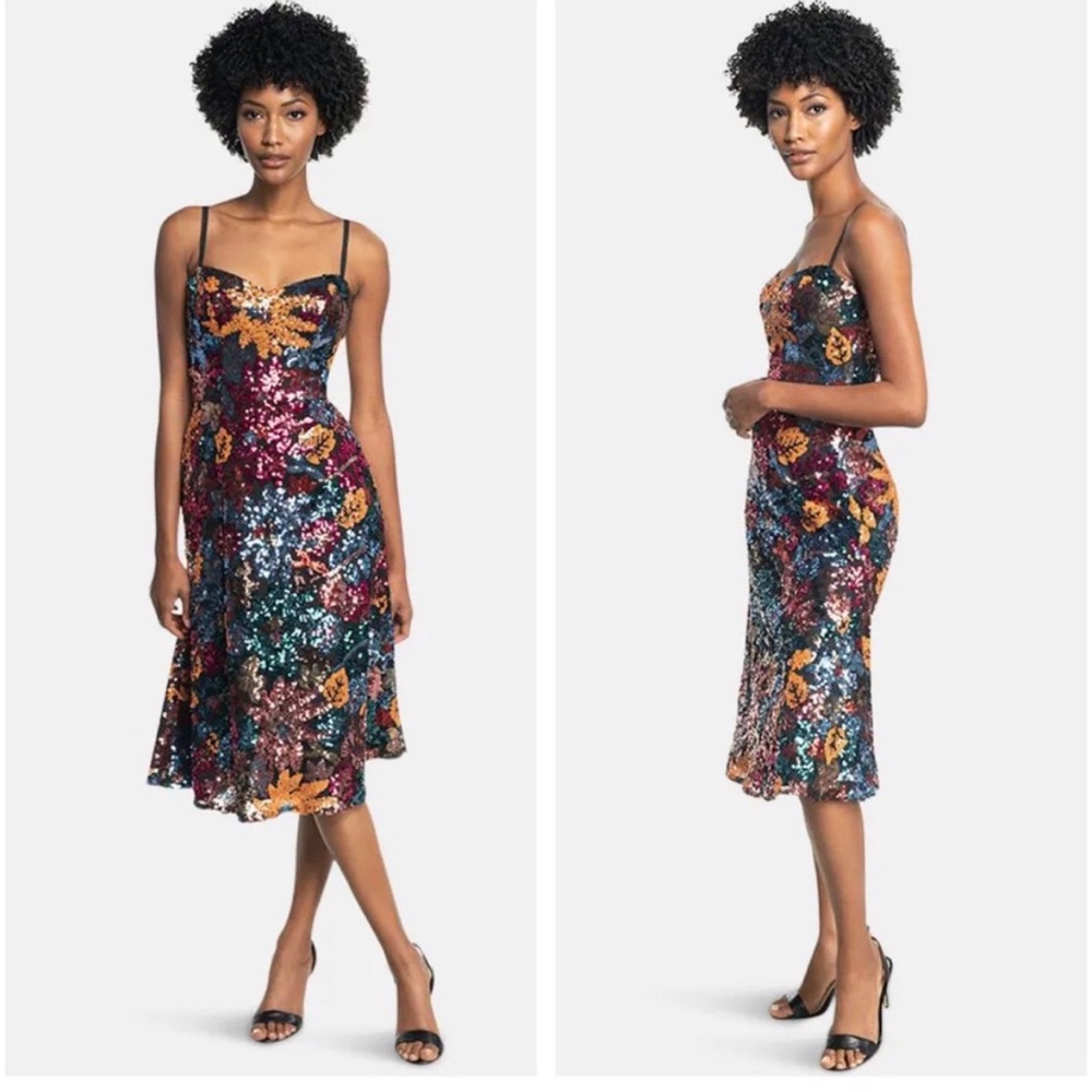 Dress the Population Strapless Sequin Dress - Multicolor